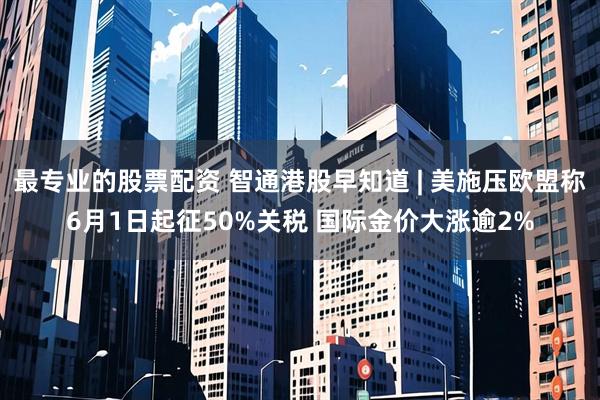 最专业的股票配资 智通港股早知道 | 美施压欧盟称6月1日起征50%关税 国际金价大涨逾2%